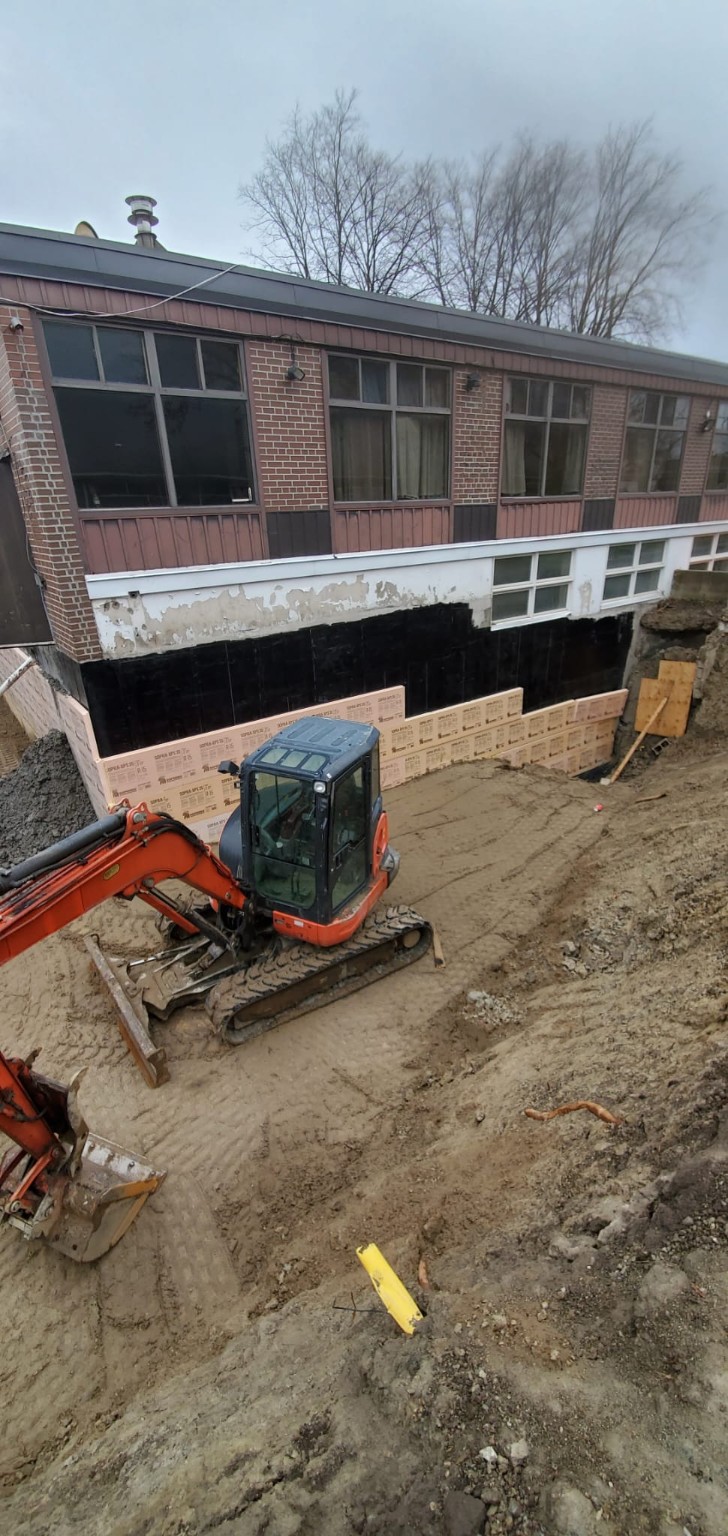AMN foundation waterproofing excavation project